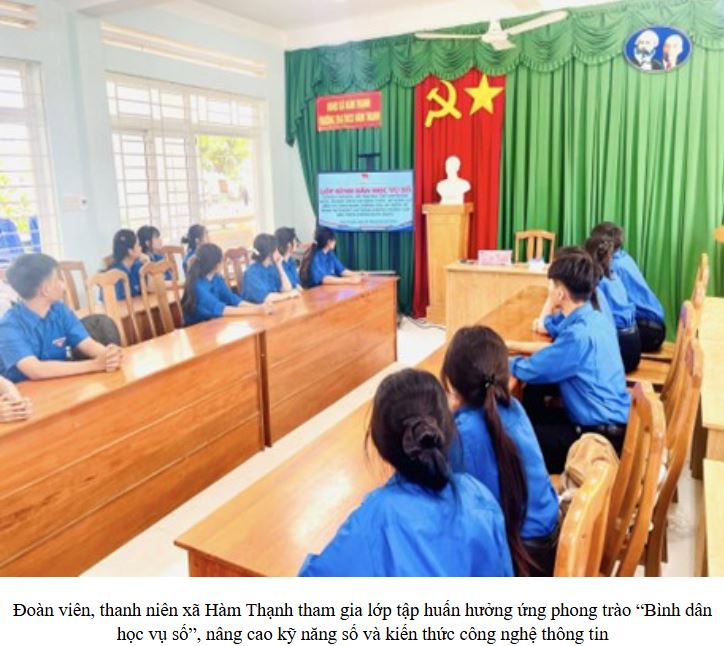 Tuổi trẻ Hàm Thạnh lan tỏa phong trào “Bình dân học vụ số”, góp phần thúc đẩy cải cách hành chính và chuyển đổi số tại địa phương